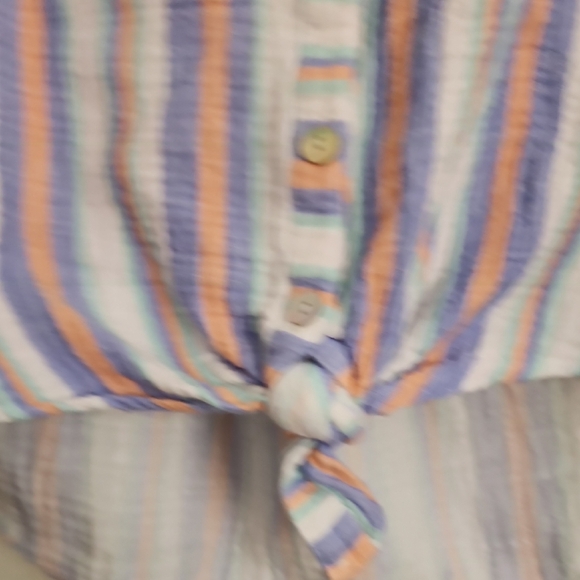 Ruby Rd. Multicolor Striped Button-Down Blouse - Picture 3 of 4